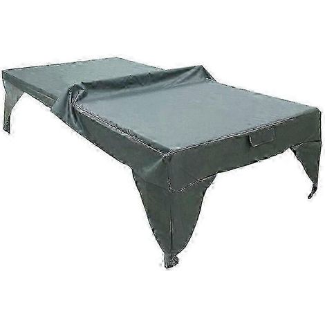 Housse pliable anti-poussière pour table de ping-pong de terrain de jeux - Pratique pour l'extérieur - Imperméable - Facile à nettoyer Gris (280 x 153 x 73 cm) (1/5)