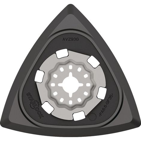 Plateau de ponçage triangulaire Starlock taille d'angle 93mm velcro METABO