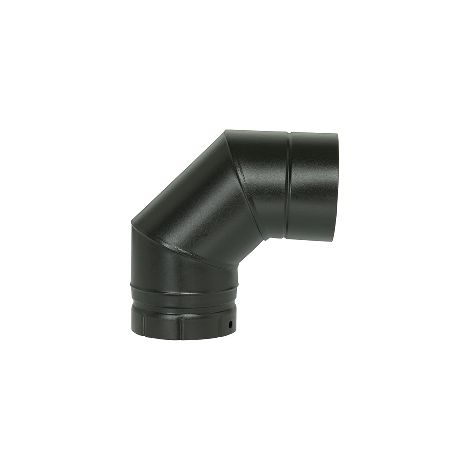 Gomito a segmento 90° Ø150 Nero smaltato POUJOULAT CDS 90-150 E NM - 56150922 (1/2)