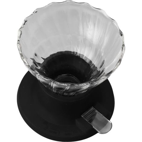 Porte-filtre à café goutte à goutte réutilisable en verre borosilicate et acier inoxydable, amovible, pour maison, voyage et bureau (1/5)