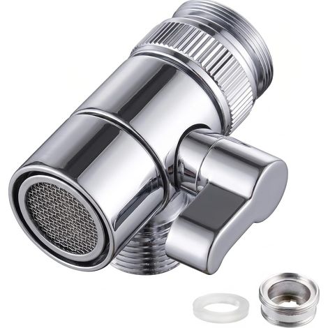 3 Way Brass Converter Valve M22/M24 for Faucets Kitchen Valves (1/5)