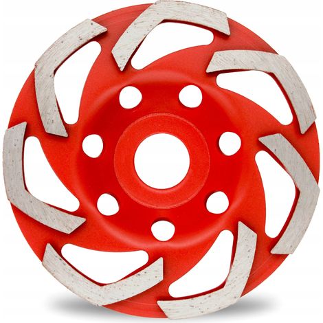 Disco para esmerilar hormig贸n piedra cer谩mica segmento de diamante 125 mm rojo (1/4)