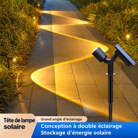 Spot solaire extérieur orientable à piquer lumière blanche 1 pièce réf 8141 18,1 × 9 × 13,5 cm 350 g – Livraison gratuite (1/5)