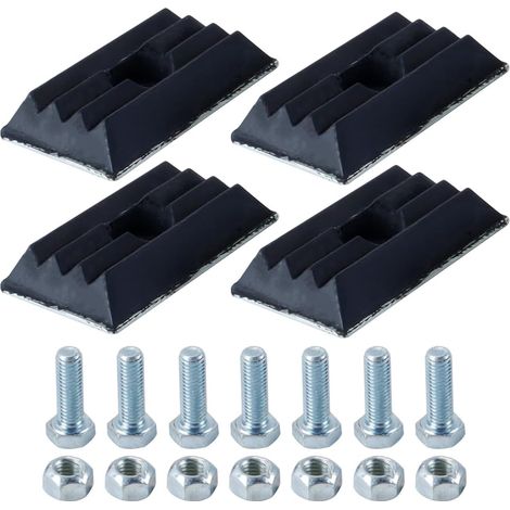 Rear Suspension Rubber Intermediate Plate Leaf Spring Buffer 4 Pcs (1/5)