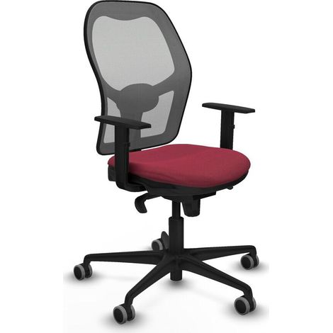piqueras-y-crespo Silla ergonómica granate para oficina (1/3)