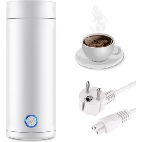 Bouilloire Portable, Bouilloire Électrique de Voyage Petite Mini 3 en 1 Ébullition Rapide, Arrêt Automatique Acier Inoxydable pour Café et Thé Mini Bouilloire Camping Bouilloire Electrique (1/5)