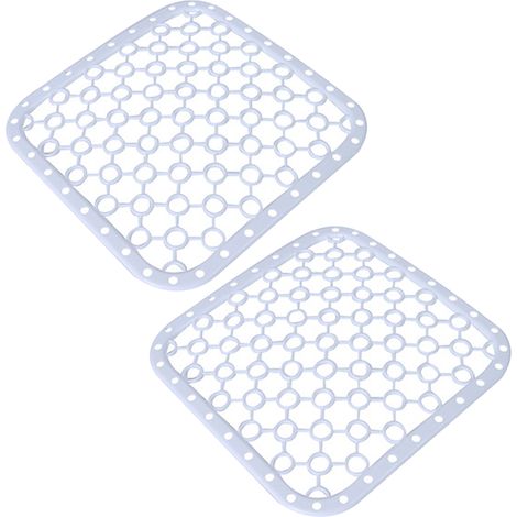 Grille d'évier en plastique, tapis de protection antidérapant pour la vaisselle, idéal pour la cuisine, la salle de bain, le sous-sol et le garage (blanc).