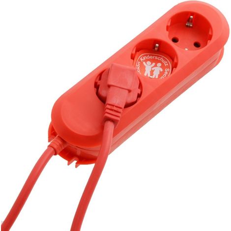 Bachmann - Regleta 3xschukos Cable PVC 3g1,5mm Rojo