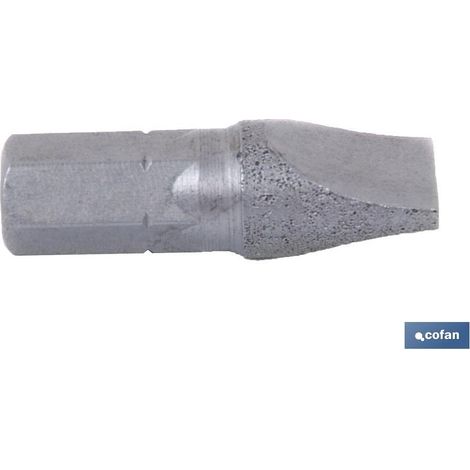 Pack de 5 embouts plats droits 50mm pour tournevis