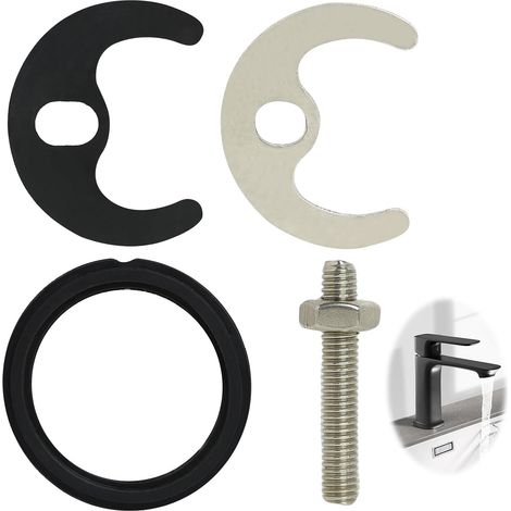 Kit Fixation Robinet Tuyau Fileté, Kit de fixation de rechange pour robinet mitigeur monobloc et lavabo, Acier