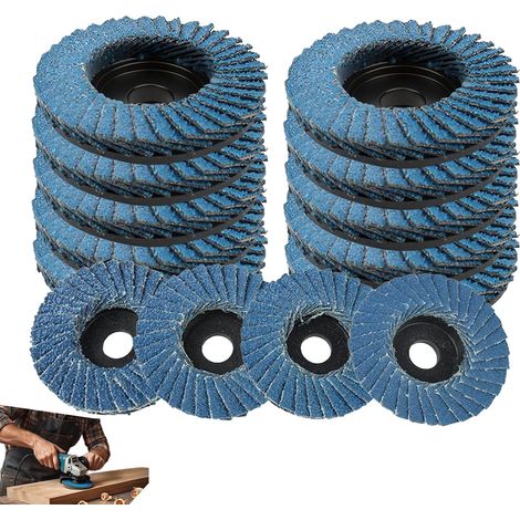 12 Pcs Disques à Lamelles,Disques à Meuler Pour Enlever Ebavure,Disque A Lamelle,Disques Abrasifs En Grain 40/60/80/120 Adaptés à Meuleuse D’Angle,Outils Électriques,Pour Polir Acier Inoxydable (1/5)