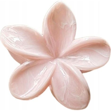 Fermaglio per capelli Ecarla con fiore effetto marmo, rosa chiaro SP406 (1/2)