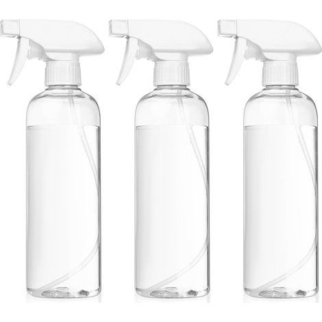 500-ml-Sprühflaschen, leere Pflanzensprühflaschen, nachfüllbare Druckpumpe mit Auslöser, Sprühflaschenbehälter für Friseure und Tätowierer (klarweiß) (1/5)