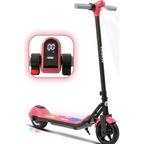Monopattino elettrico rosa per bambini, 14 km/h, 3 velocità, freno elettronico, Bluetooth FloraGrace (1/5)
