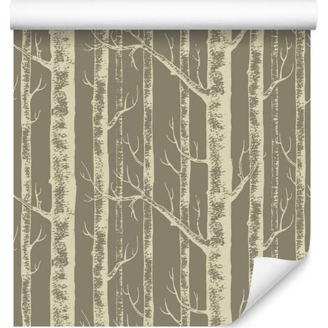 Papier peint vintage à motifs d'arbres pour salon et chambre 50x1000 cm (1/5)