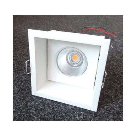 Plafonnier encastré carré blanc 86x86mm orientable LED 7.1W 1075lm 3000K Carree Delta Light (1/2)