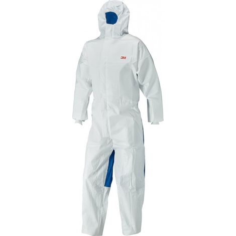 Tuta 3M Protezione - 4555 - White / Blue Taglia S Typ 5/6