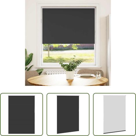 vidaXL Sichtschutz - Verdunkelungsrollo Schwarz 90x175 cm Stoffbreite 85,7 cm (1/5)