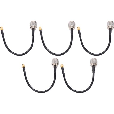 5 Pièces Câble Coaxial RF N-J à SMA-J Connecteur Audio 2 Câble d'Extension Blindé TFL-RG58-21 (1/5)