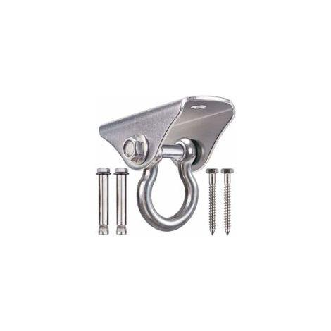 Gancio da soffitto per carichi pesanti in acciaio inox SUS304, portata 400 kg, ideale per appendere sedie, lampade, amache, articoli da yoga, con 4 viti di montaggio - Crezuo (1/4)