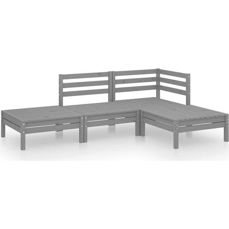 Maison Exclusive - Juego de muebles de jardín 4 piezas madera mac (1/5)