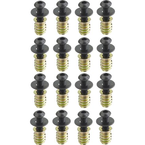 SOTECH Schraubenset 16 Stück M6 x 20 mm mit Gewindemuffen/Einschraubmuffen M6 x 15 mm und Unterlegscheiben für Tischgestelle, Tischbeine und vieles mehr (1/5)