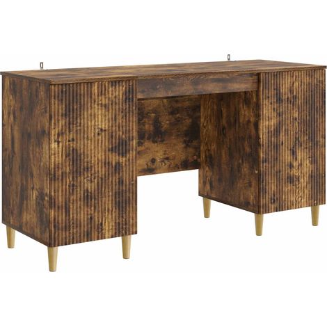 Schreibtisch Geräucherte Eiche 142,5 x 50 x 75 cm Holzwerkstoff vidaXL