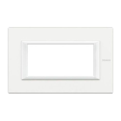 Placca Rettangolare 4 Moduli - Bianco Axolute