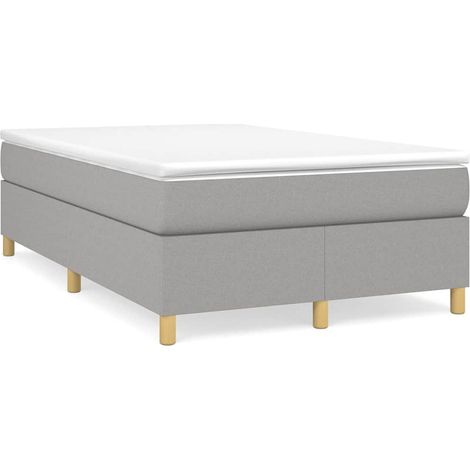 Maison Exclusive - Boxspringbettgestell Hellgrau 120x200 cm Stoff (1/5)