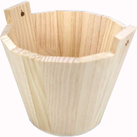 Panier à rangement en bois naturel , H.18.5 x l.15.5 cm beige / pin naturel (1/2)