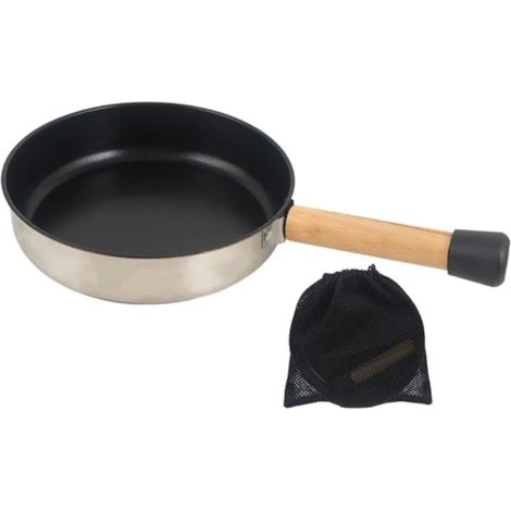 Irovami Poêle de camping portable antiadhésive légère, idéale pour le camping et les voyages. (1/5)