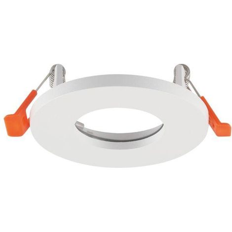 PORTAFARETTO LED DA INCASSO ROTONDO GU10 E GU5.3 (MR16) ALLUMINIO BIANCO IP44