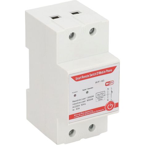 Interrupteur WIFI Relais Contrôleur à Distance 220V AC pour Maison, Disjoncteur Connecté, Accessoire Automatisation (1/5)