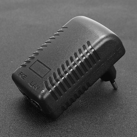 Injecteur POE 48V 0.5A pour Caméra de Sécurité, Alimentation Secteur 24W 100-240V AC (1/5)