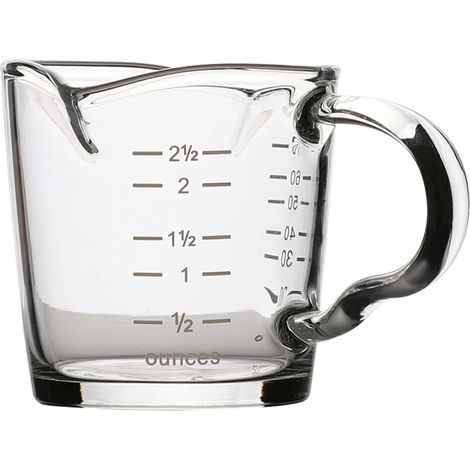 Tasse À Deux Bords - Verre Borosilicaté Résistant Aux Températures - Avec Échelle De Mesure - Pour Café Expresso Et Boissons Froides Ou Chaudes - 1 Pièce (1/5)