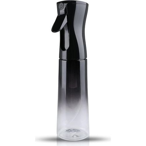 Lntyq Vaporisateur Cheveux Bouclés Pulverisateur Cheveux Vaporisateurs Rechargeable d'Eau Flacon Spray Brumisateur pour Plante Interieur,Coiffeur,Fleurs Noir,Spray Alcool,300ml (1/5)