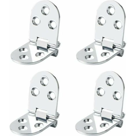 Klapptischscharniere Klappverbinder Möbelbeschlag Edelstahl 180 Grad klappbar, 2,5mm Stärke, Edelstahl Chrom-Finish, 4 Stück (1/4)