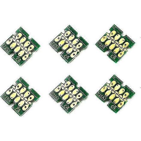 Puce de cartouche d'encre compatible unique, compatible avec les imprimantes Epson SureColor F2000, F2100, SC-F2000 et SC-F2100 (puces T7251-T7254 et T725A00). (1/3)