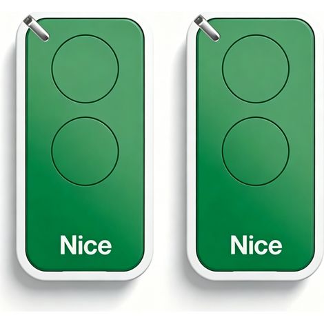 Émetteurs pour portes 2Ch 433Mhz Nice Era Inti Vert lot of 2