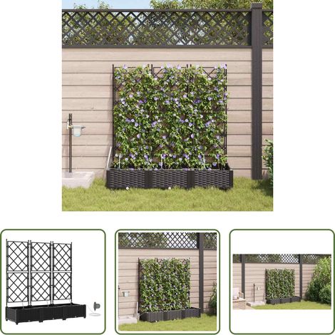 Bewässerung - Garten-Pflanzgefäß 3 pcs Schwarz Stahl (1/5)