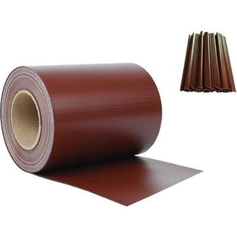STRISCIA OMBREGGIANTE FRANGISOLE PVC + 20 CLIPS - cm.19h. X mt.35 TESTA DI MORO (1/2)