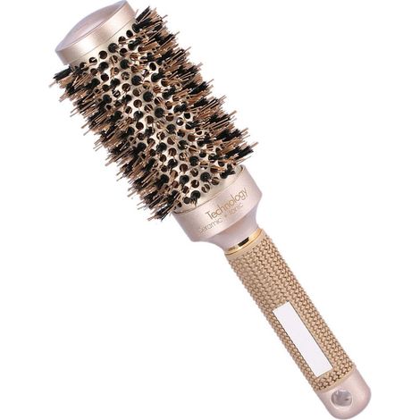 Brosse ronde céramique 45mm pour coiffure salon, lisseur boucleur cheveux, fer à friser professionnel, brosse thermique santé, coiffage maison. (1/5)
