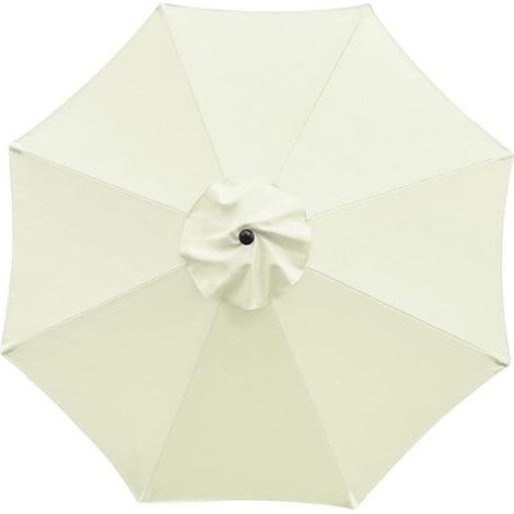 Housse de rechange pour parasol, 8 baleines, 2.7 m, imperméable, anti-UV, tissu de rechange, beige (1/4)