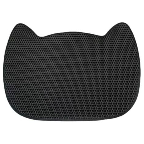 BUNTHAUS PA Tapis de litière pour chat, anti-éclaboussures et anti-sortie du bac à litière, filtre double couche et fuite de sable (1/4)