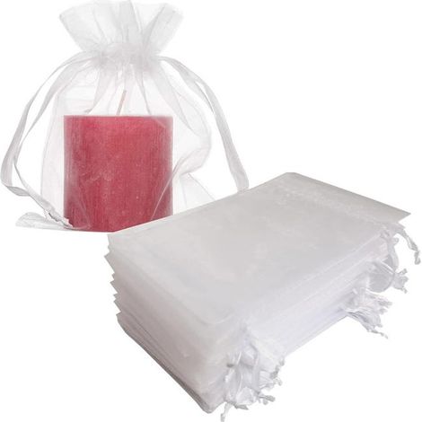 (100 pezzi) Sacchetti protettivi per frutta, adatti a proteggere uva, fragole, ecc. Sacchetti regalo - bianchi. (1520 cm) (1/5)