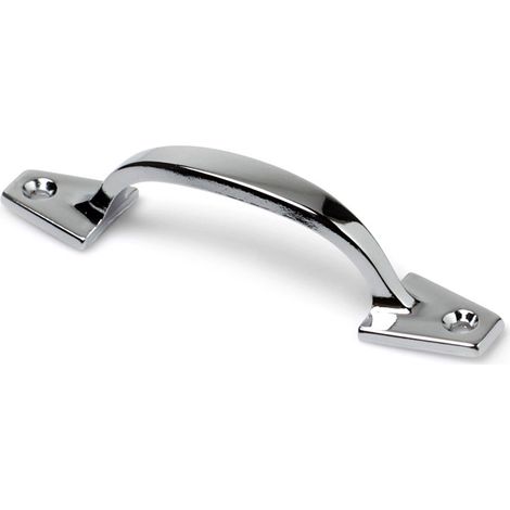 Asa en zamak con acabado cromo brillo, dimensiones: 107x20x24mm, entrepuntos: 94mm -