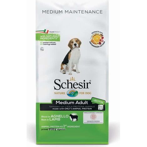 Schesir Dog Medium Adult Mantenimento Agnello  - Schesir Dog Medium Adult Mantenimento Agnello - Sacco Da 12 Kg (1/2)