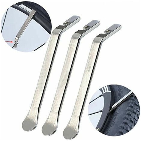 Bicycle Tire Lever, Portable Stainless Steel Tire Changing Tool, 3 Pack (1/4)
