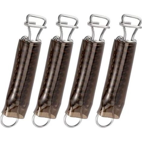 Lot de 4 couvertures de piscine en acier inoxydable avec couvercles de protection, matériel robuste D-For Ring pour piscines enterrées et hors sol résistantes aux intempéries (sans étui) (1/5)