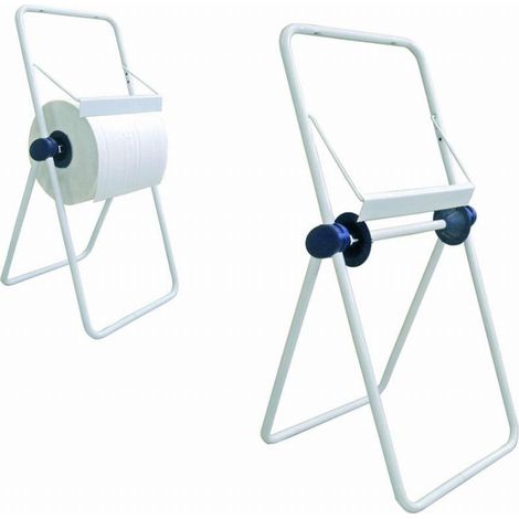 Dispensador CRISTAL HYGIENE de metal blanco sobre soporte para bobina - EP5000